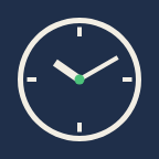 A Stream Deck key showing an analog clock.
